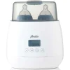 Alecto BW700TWIN - Snelle digitale duo flessenwarmer voor opwarmen, sterilisatie en ontdooien, wit