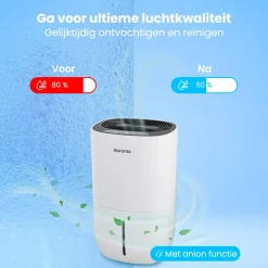 Auronic Luchtontvochtiger en Luchtreiniger 20L per dag