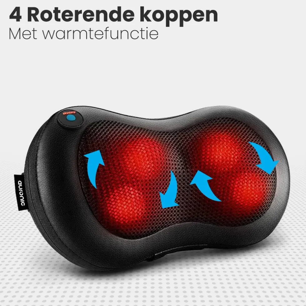 Auronic Draadloos Shiatsu Massagekussen