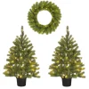 Black Box Trees Kunstkerstboompjes met krans verlicht