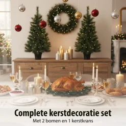 Black Box Trees Kunstkerstboomjes en krans set