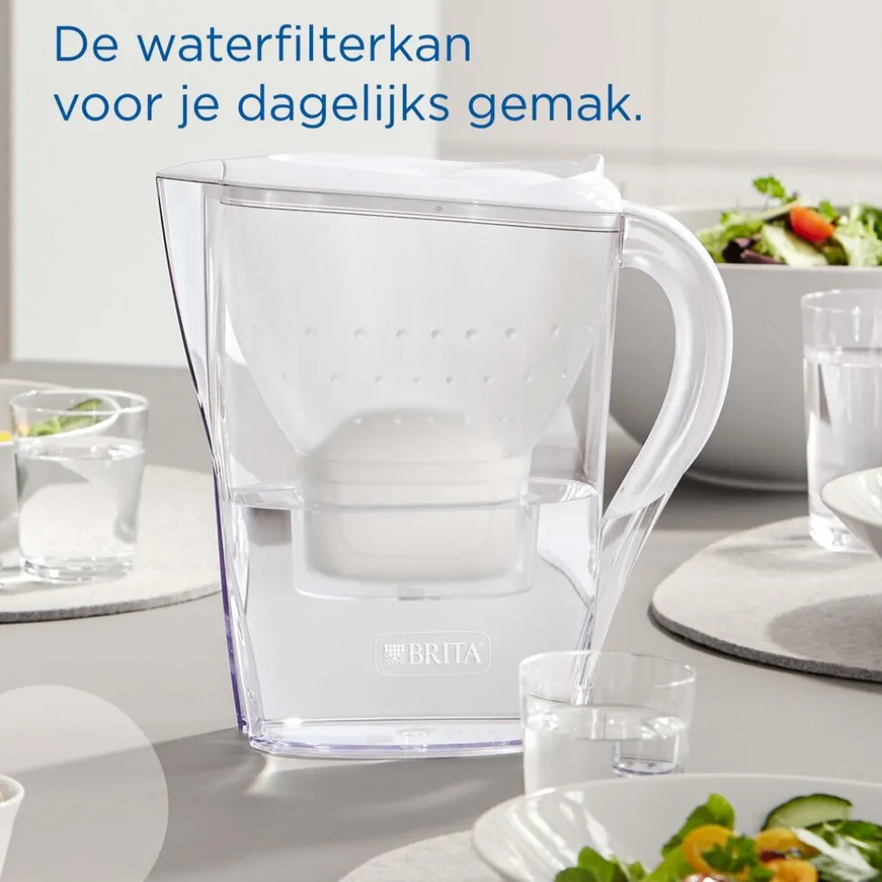 BRITA Waterfilterkan Marella Cool 2.4L Wit incl. 6 MAXTRA PRO ALL-IN-1 Waterfilterpatroon