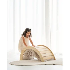 Buxibo Mini Houten Klimrek & Klimboog met Kussen & Klimhelling met Glijbaan