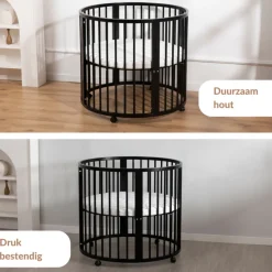 Buxibo Baby Box Grondbox Speelbox Playpen Kinderbox Rond Inclusief Matras