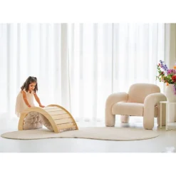 Buxibo Houten Klimbrug/Klimboog XXL Montessori Klimrek Inclusief Kussen