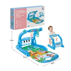 Buxibo 2in1 Babygym/Baby Walker Piano Speelmat voor Baby's Muziek Speelkleed