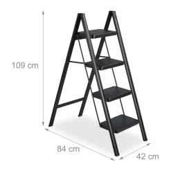 Buxibo Keukentrapje Vouwladder 4 Staps Keukenopstapje Opvouwbare ladderkruk