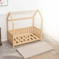 Buxibo Kinderbed met Matras Houten Peuterbed Huisbed