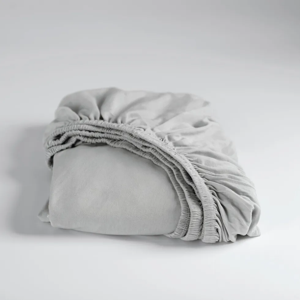 Cinderella Hoeslaken Dubbel Jersey Stretch 40cm Hoek - light grey 160x200/210cm