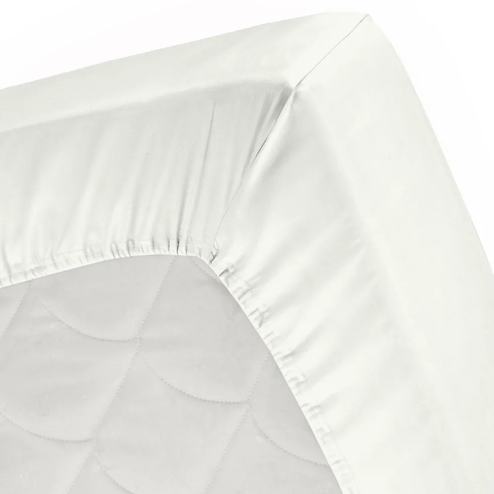 Cinderella Splittopper Single Split Hoeslaken Katoen Satijn - ivoor 160x200cm