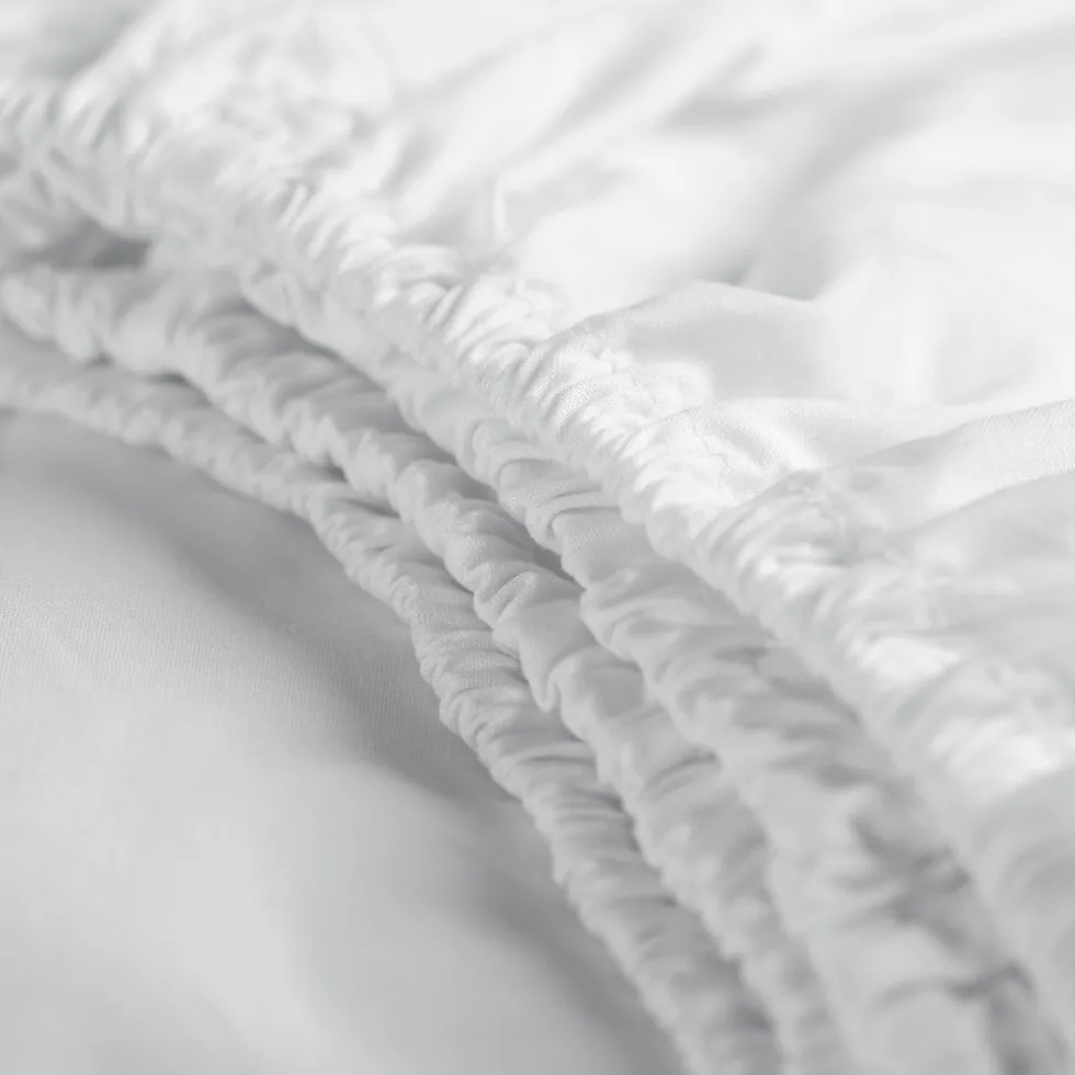 Cinderella Splittopper Single Split Hoeslaken Basic Katoen - white 160x200cm