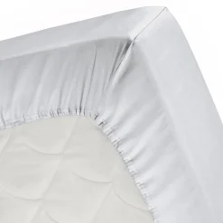 Cinderella Splittopper Single Split Hoeslaken Katoen Satijn - light grey 180x200cm