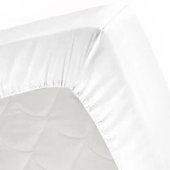 Cinderella Splittopper Single Split Hoeslaken Katoen Satijn - white 160x200cm
