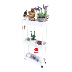 Confibel Opbergrek Organizer 3 Etages Metalen Rack voor Keuken Badkamer Kantoor