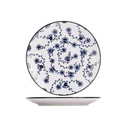 Cosy & Trendy 4 Stuks Flor Azul Ontbijt- en Dessertborden Porselein