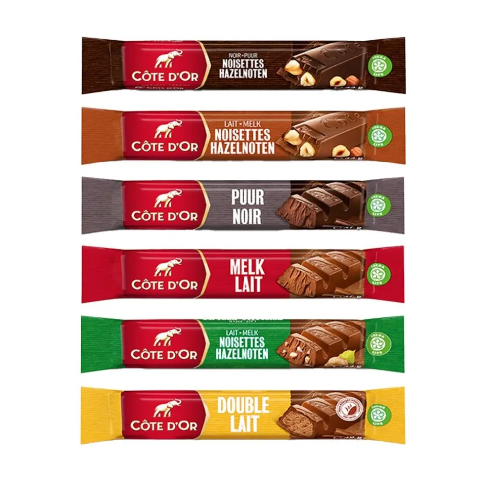 Côte d'Or deluxe geschenkdoos met een mix van 6 chocoladerepen