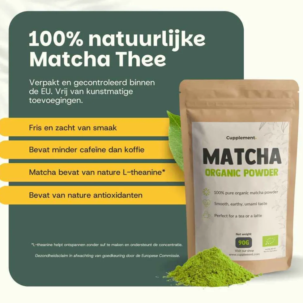 Cupplement Matcha Thee Poeder Biologisch