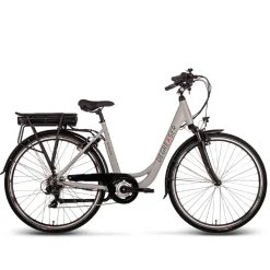 Degreaser dames ebike 50 cm 10.4 Ah 7sp zilver