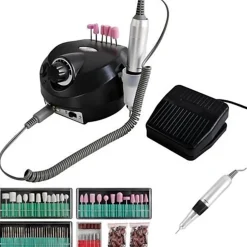 Dermarolling Elektrische Nagelfrees Set 166-delig Inclusief Schuurkapjes