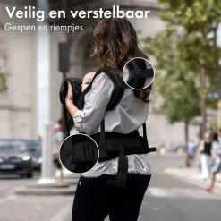 Deryan Pack Luxe Ergonomische draagzak Babydrager met opbergvakjes