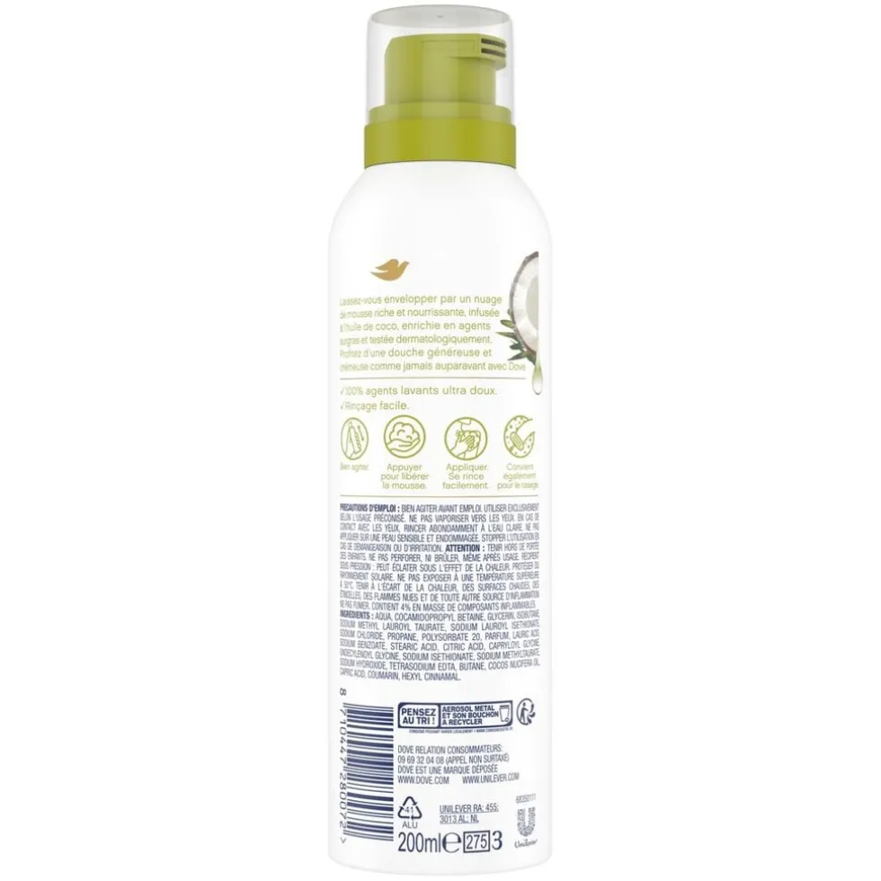 Dove Coconut Oil Shower Mousse
