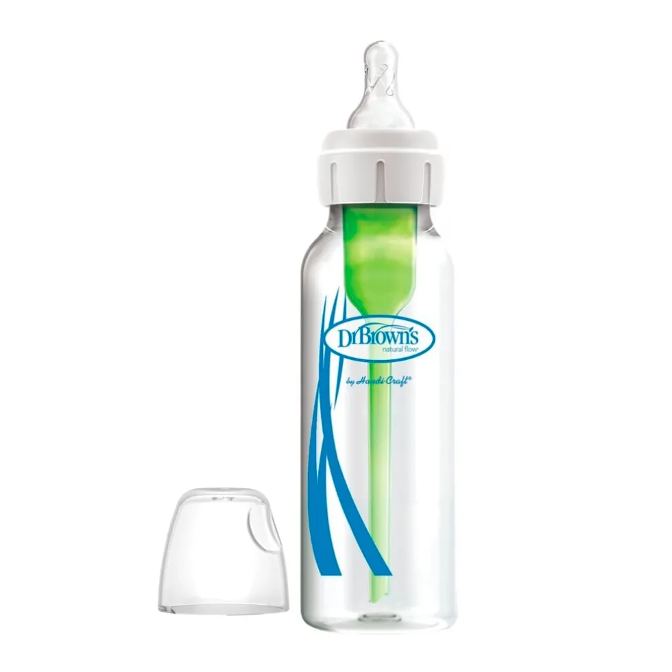 Dr. Brown's 0+M Options+ Anti-Colic Glazen Fles