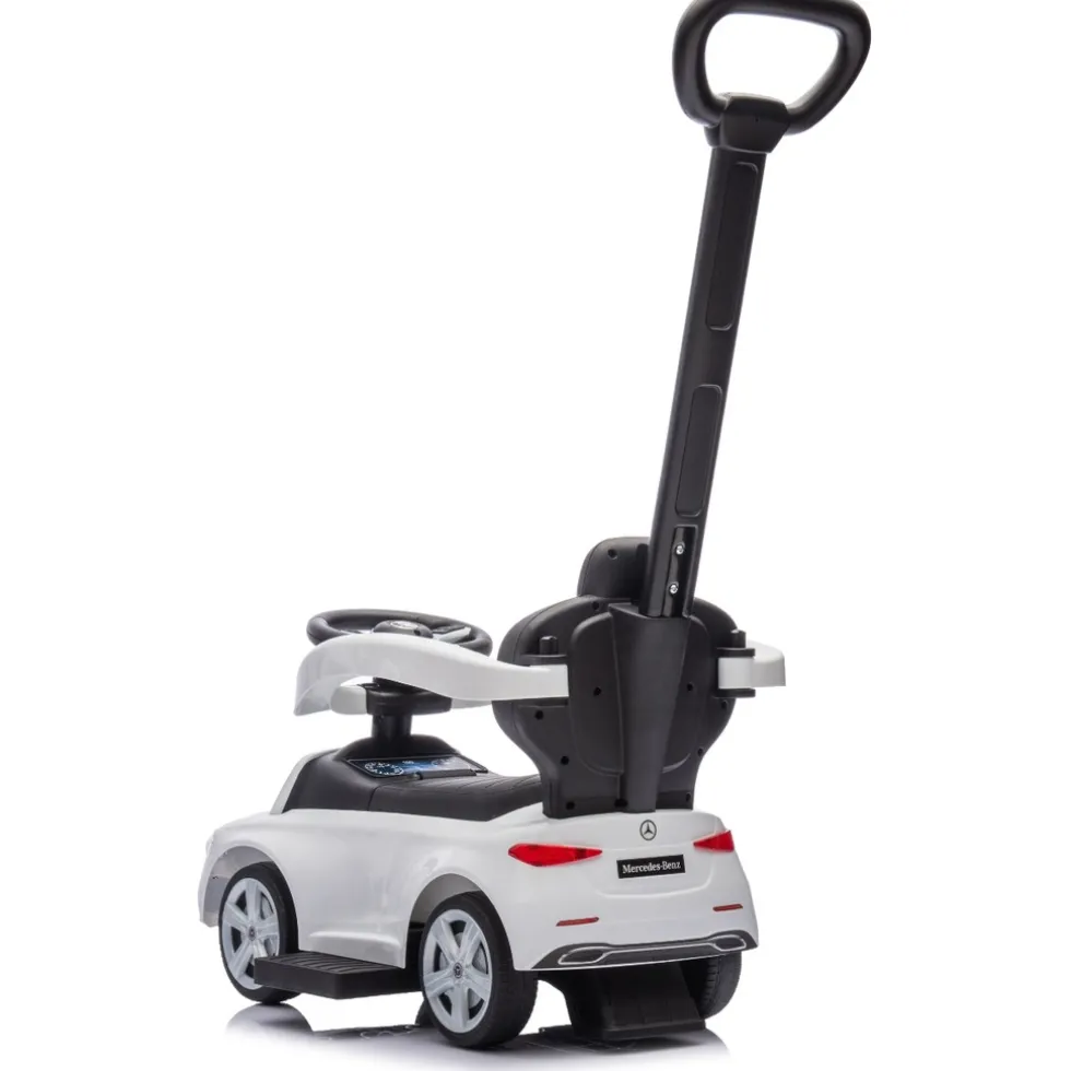 Eco Toys Wit Mercedes Benz Loopauto met Duwstang
