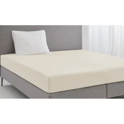 Elegance Hoeslaken Katoen Perkal 35cm Hoekhoogte - ivoor 180x200cm