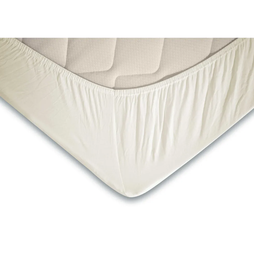 Elegance Topper Hoeslaken Jersey Katoen Stretch - ivoor 160x210/220cm
