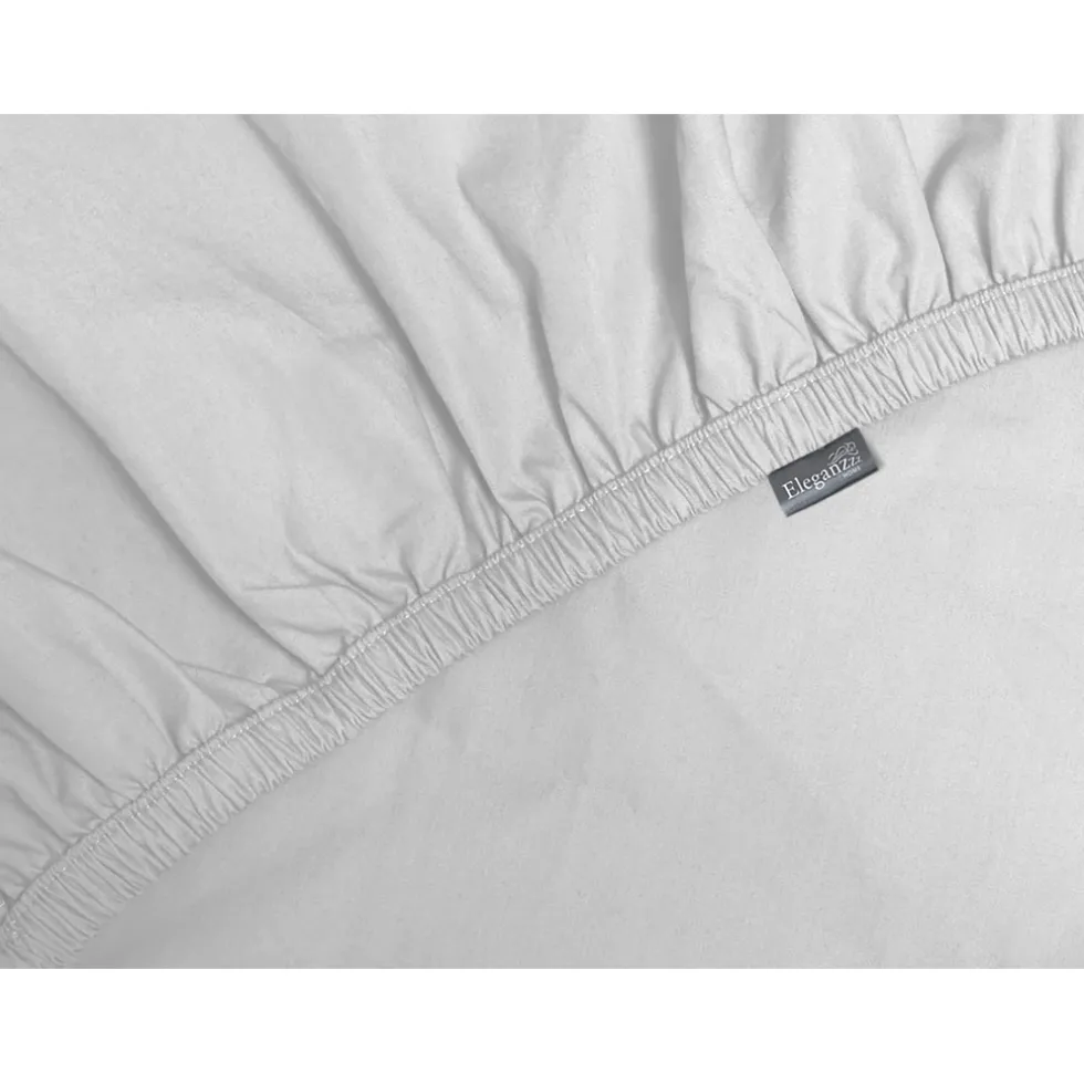 Elegance Splittopper Hoeslaken Perkal Katoen - licht grijs 180x200cm