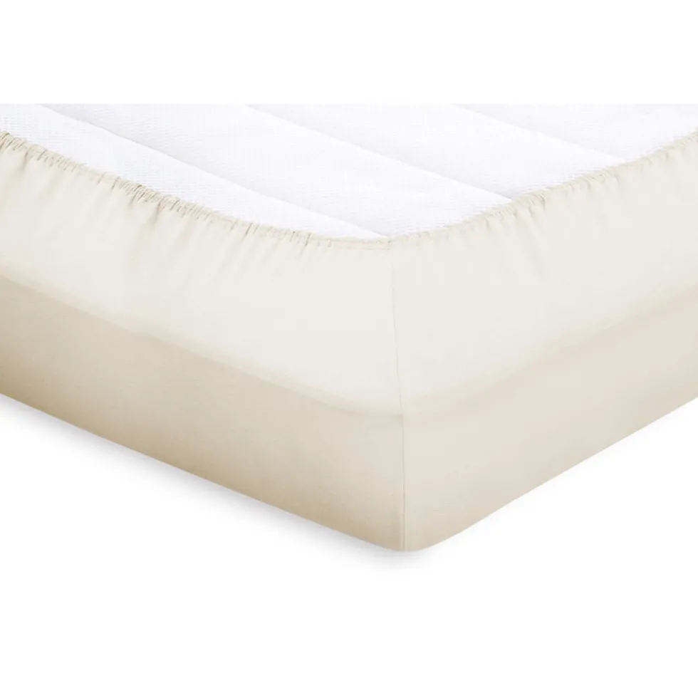 Elegance Splittopper Hoeslaken Perkal Katoen - ivoor 160x200cm