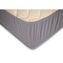 Elegance Topper Hoeslaken Jersey Katoen Stretch - licht grijs 180x200cm