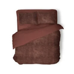 Eleganzzz Dekbedovertrek Flanel Fleece - rose brown 240x200/220cm