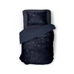 Eleganzzz Dekbedovertrek Crushed Velvet - royale blue 140x200/220cm