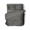Eleganzzz Dekbedovertrek Crushed Velvet - dark grey 200x200/220cm