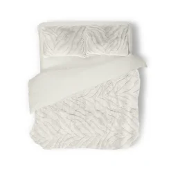 Eleganzzz Dekbedovertrek Jacquard Rabbit Fur - off white 240x200/220cm