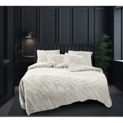 Eleganzzz Dekbedovertrek Jacquard Rabbit Fur - off white 240x200/220cm