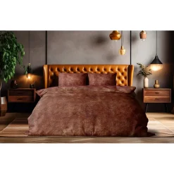 Eleganzzz Dekbedovertrek Flanel Fleece - rose brown 140x200/220cm