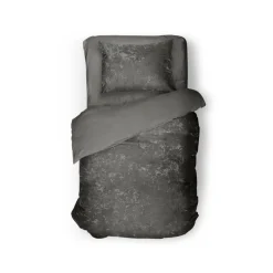 Eleganzzz Dekbedovertrek Crushed Velvet - dark grey 140x200/220cm