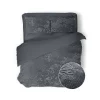 Eleganzzz Dekbedovertrek 3D Embossed Velvet Wave - dark grey 200x200/220cm