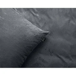 Eleganzzz Dekbedovertrek 3D Embossed Velvet Wave - dark grey 200x200/220cm