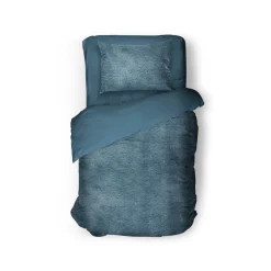Eleganzzz Dekbedovertrek Flanel Fleece - steel blue 140x200/220cm
