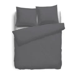 Eleganzzz Dekbedovertrek Flanel Uni - antraciet 240x200/220cm