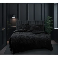 Eleganzzz Dekbedovertrek Jacquard Rabbit Fur - black 240x200/220cm