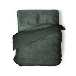 Eleganzzz Dekbedovertrek Teddy Pluche - bottle green 200x200/220cm