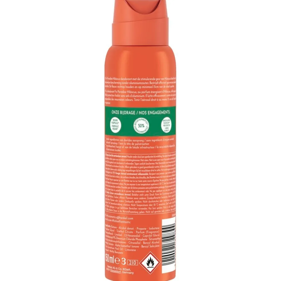 Fa Energising Paradise Hibiscus Deodorant Spray