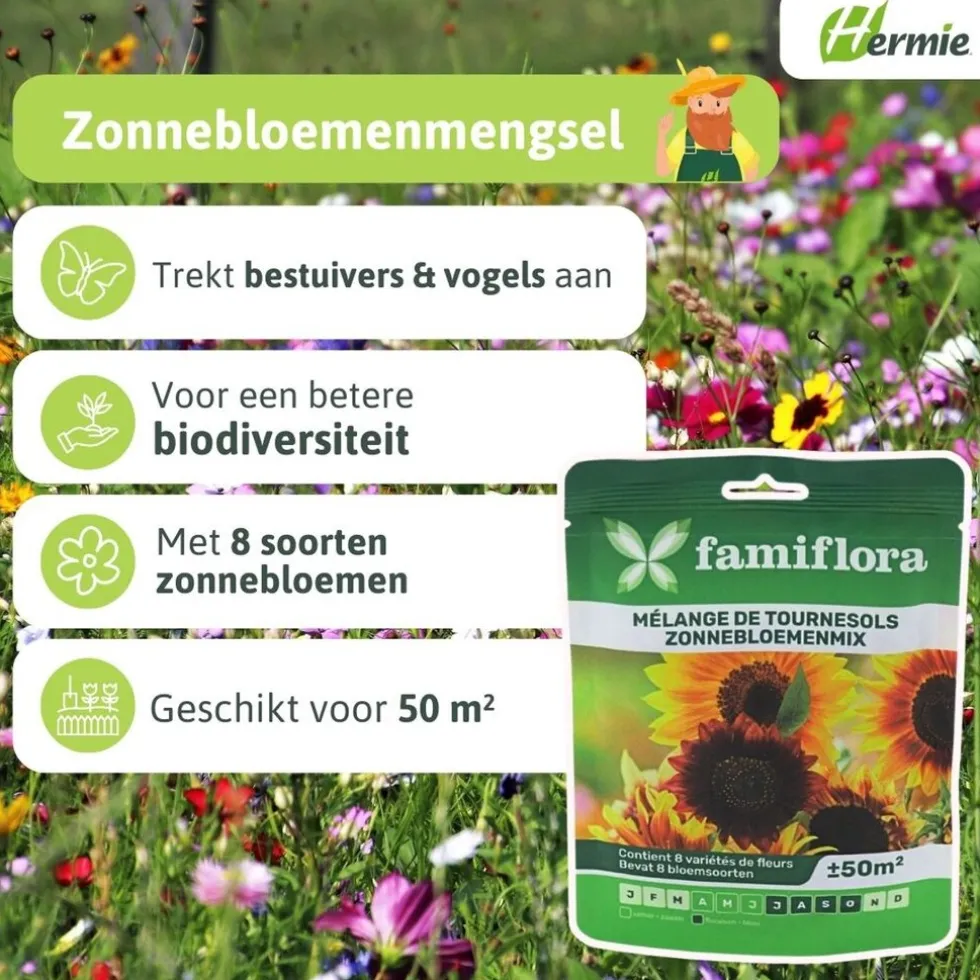 Famiflora zonnebloemenmix bloemenzaden