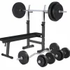Gorilla Sports Halterbank met halterset