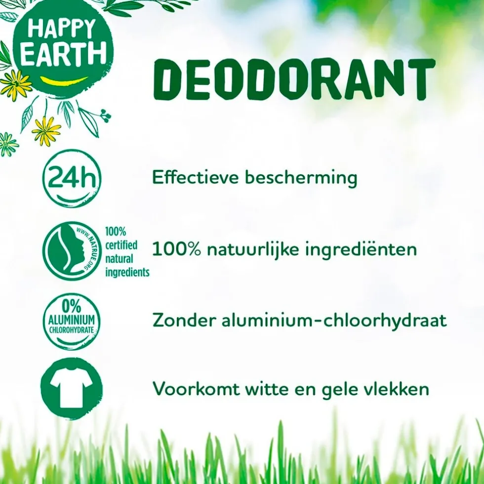 Happy Earth 100% Natural Lavender Ylang Deodorant Roller