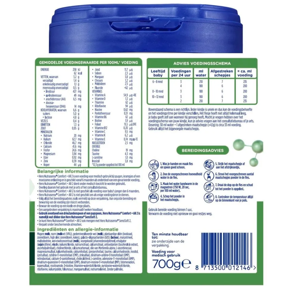 Hero Nutrasense Comfort+ AR 2 6+M Opvolgmelk